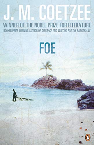 Book cover for Foe by J. M. Coetzee showing a figure on a beach.