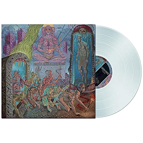 Vinyl record with cover art depicting a surreal, dark fantasy scene of demonic figures.