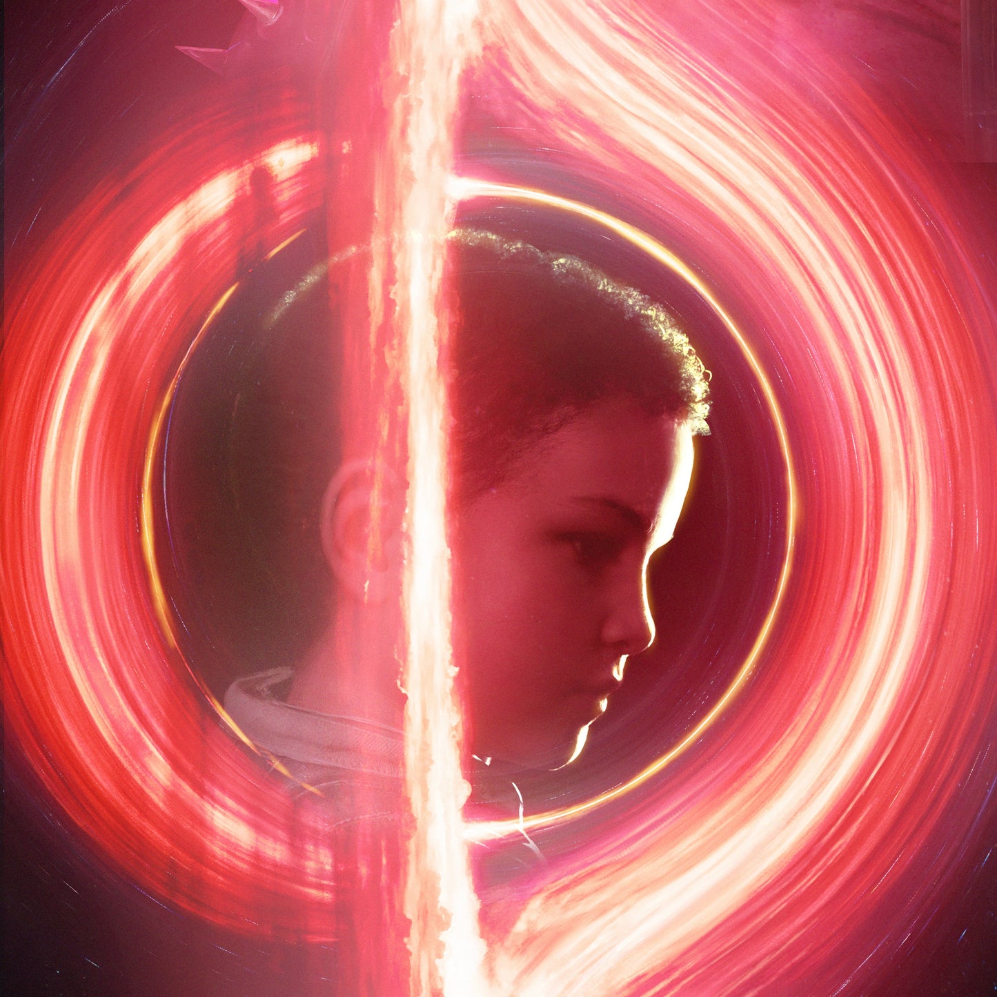 Album cover for Coheed & Cambria, featuring a man’s profile in red light.