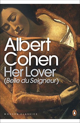Book cover: "Her Lover" by Albert Cohen, featuring a reclining woman.