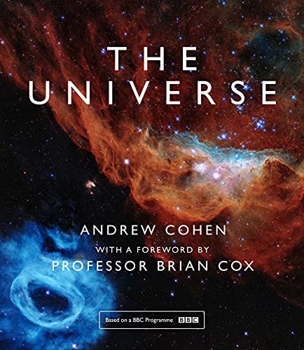 Book cover: "The Universe" with a nebula image and Brian Cox’s name.