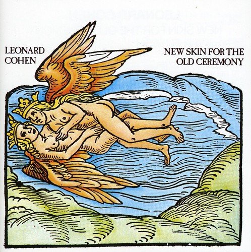 "Album cover art featuring two nude, winged figures embracing over water, with a bird."