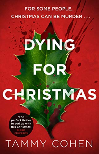Book cover: "Dying for Christmas" with holly leaf and red splatters.