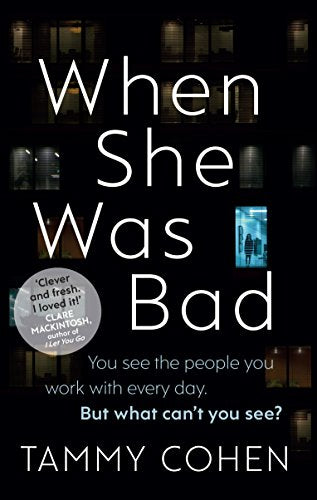 Book cover: "When She Was Bad" with a dark, urban window scene.