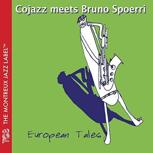 CD cover: green background, stylized drawing of a saxophonist and shadow.