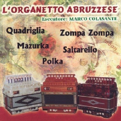 CD cover featuring three small accordions and Italian text.