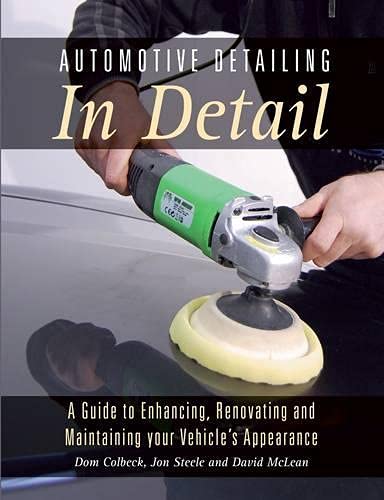 Book cover: hand polishing a silver car, detailing guide.