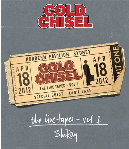 Cold Chisel Blu-ray cover featuring a torn concert ticket design.