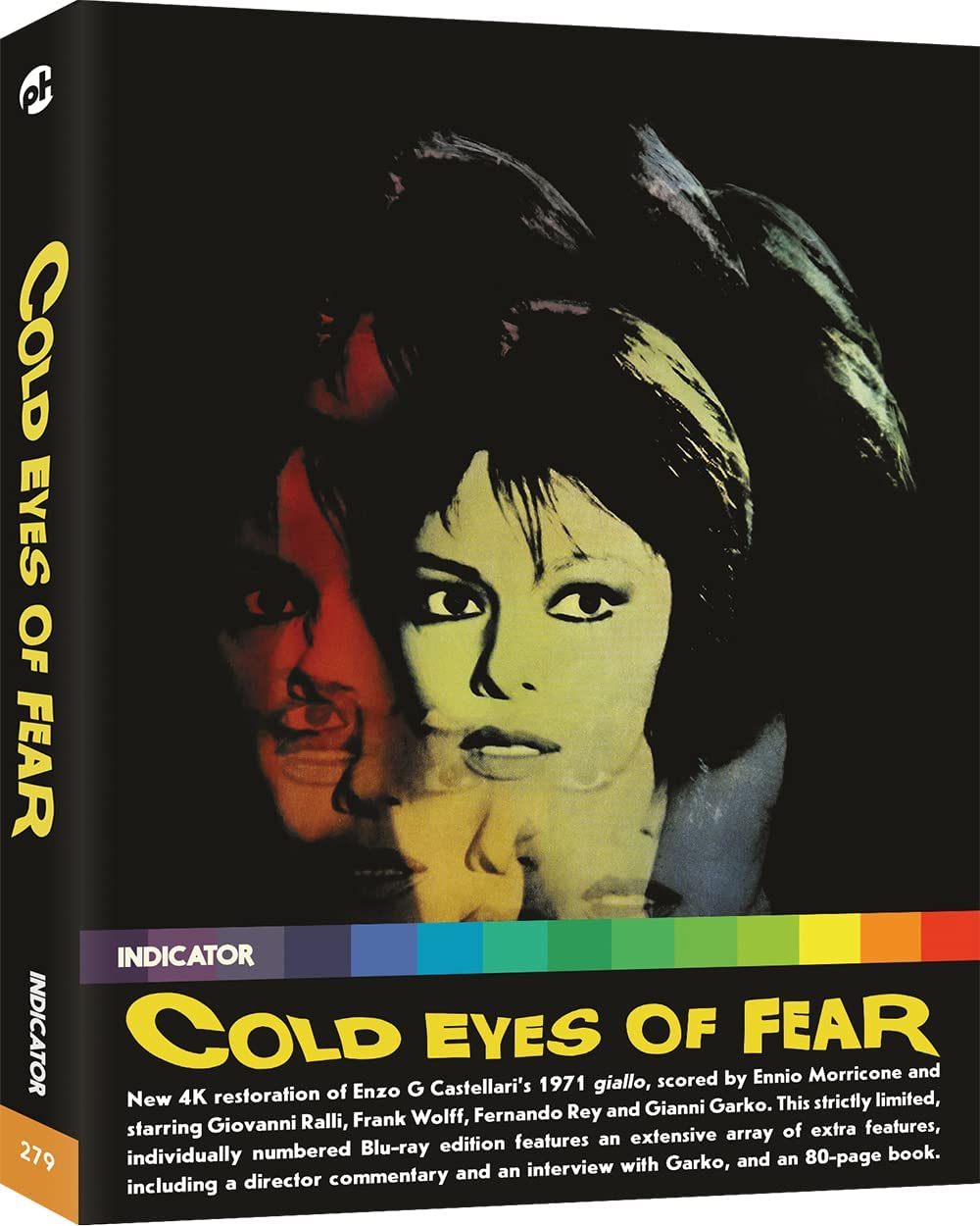 Blu-ray cover for “Cold Eyes of Fear” featuring a distressed woman’s face.