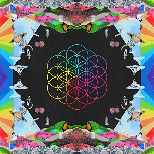 Colorful album art with a central floral pattern and surrounding imagery.