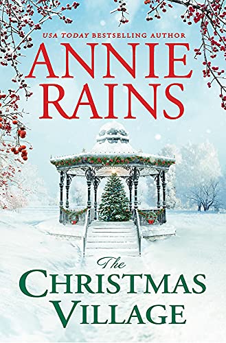 Book cover featuring a snowy gazebo with a Christmas tree under winter branches.