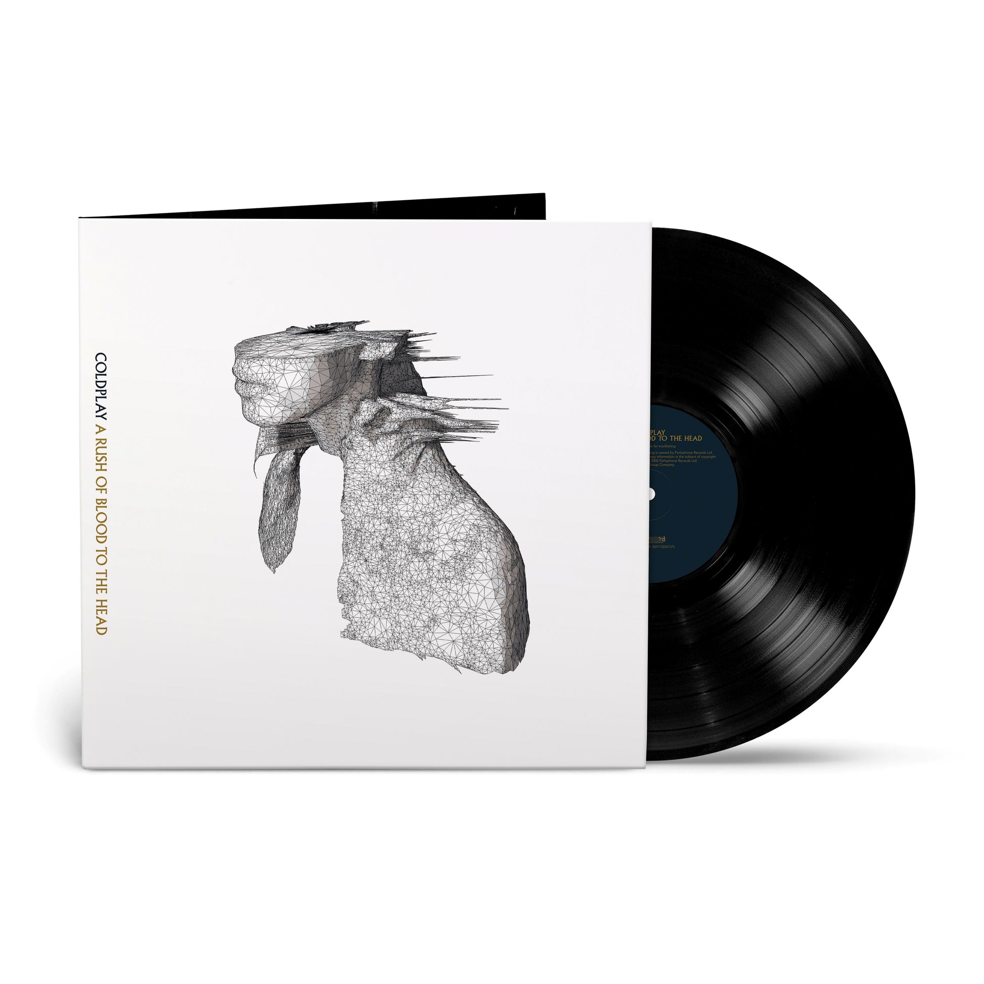 Coldplay’s “A Rush of Blood to the Head” vinyl record with rabbit artwork.
