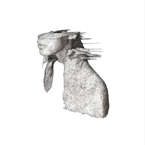 Wireframe illustration of a goat's head against a white background.
