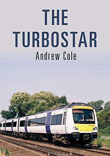 Book cover featuring a white and purple passenger train on tracks.