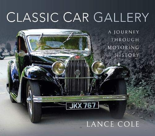 Black vintage car cover of “Classic Car Gallery” book.