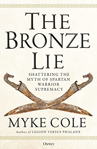 Book cover: “The Bronze Lie” with crossed ancient bronze swords.