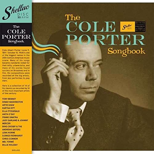 Vinyl album cover featuring a portrait of Cole Porter with a cigarette and text.