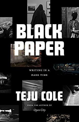 Book cover with black and white photos, large white text: "BLACK PAPER.