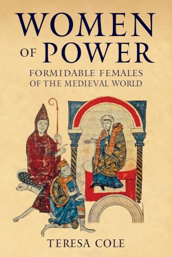 Book cover depicting three medieval figures, a woman centrally positioned.