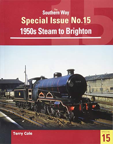Magazine cover featuring a black steam locomotive at Brighton railway station.