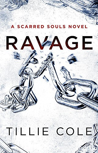 Book cover for “Ravage (Scarred Souls)” featuring broken chains and distressed texture.