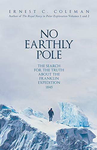 Book cover: “No Earthly Pole” with icy landscape and lone figure.