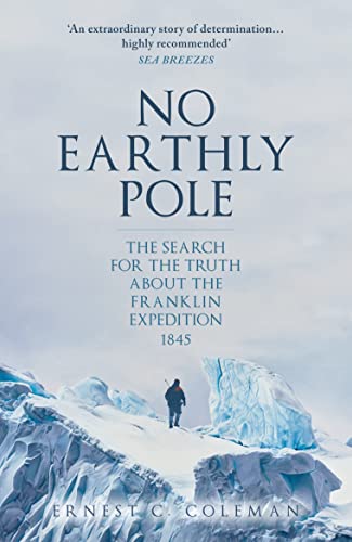 Book cover: “No Earthly Pole” depicts a lone figure in a snowy landscape.