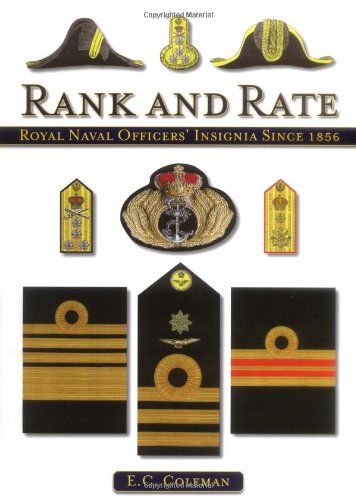 Book cover displaying various Royal Navy officer rank insignia and hats.