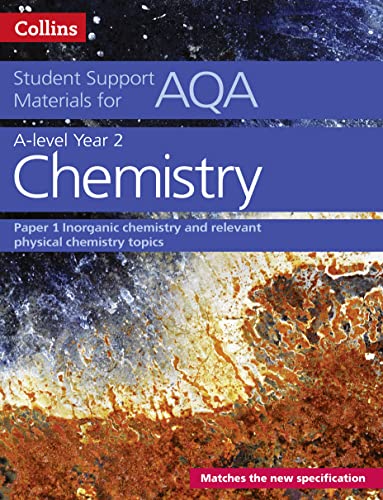 AQA A-Level Chemistry Year 2 textbook cover with a rusty metal image.