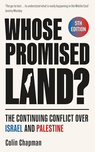 Book cover: "Whose Promised Land?" about the Israel and Palestine conflict.