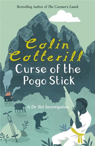 Book cover: mountains, a man with a panpipe, and text "Curse of the Pogo Stick".