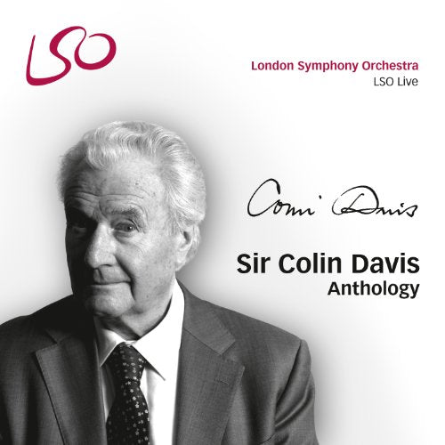 Black and white portrait of Sir Colin Davis, album cover for anthology.