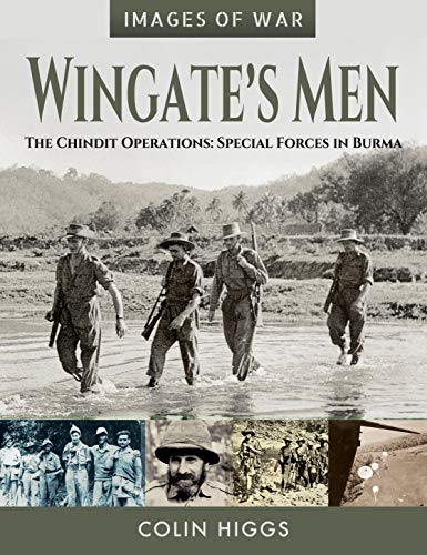 Book cover: "Wingate's Men" depicting soldiers in Burma, historical photographs.