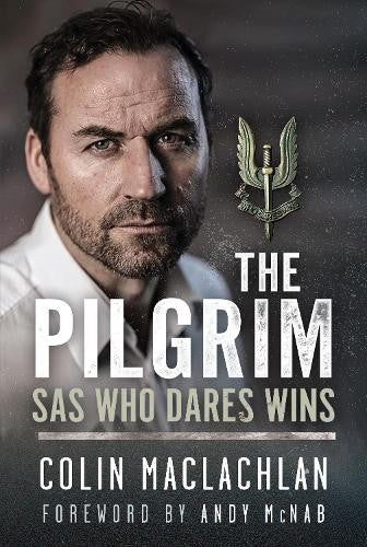 Book cover featuring a man’s face and the title “The Pilgrim.”