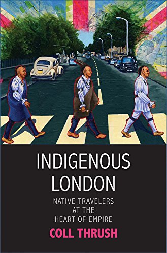 Book cover depicting three Indigenous people crossing a London street.