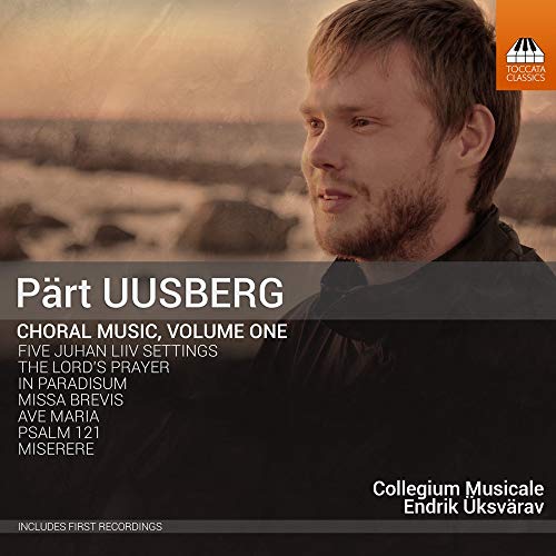 CD cover featuring a portrait of a man and text: Uusberg Choral Music.