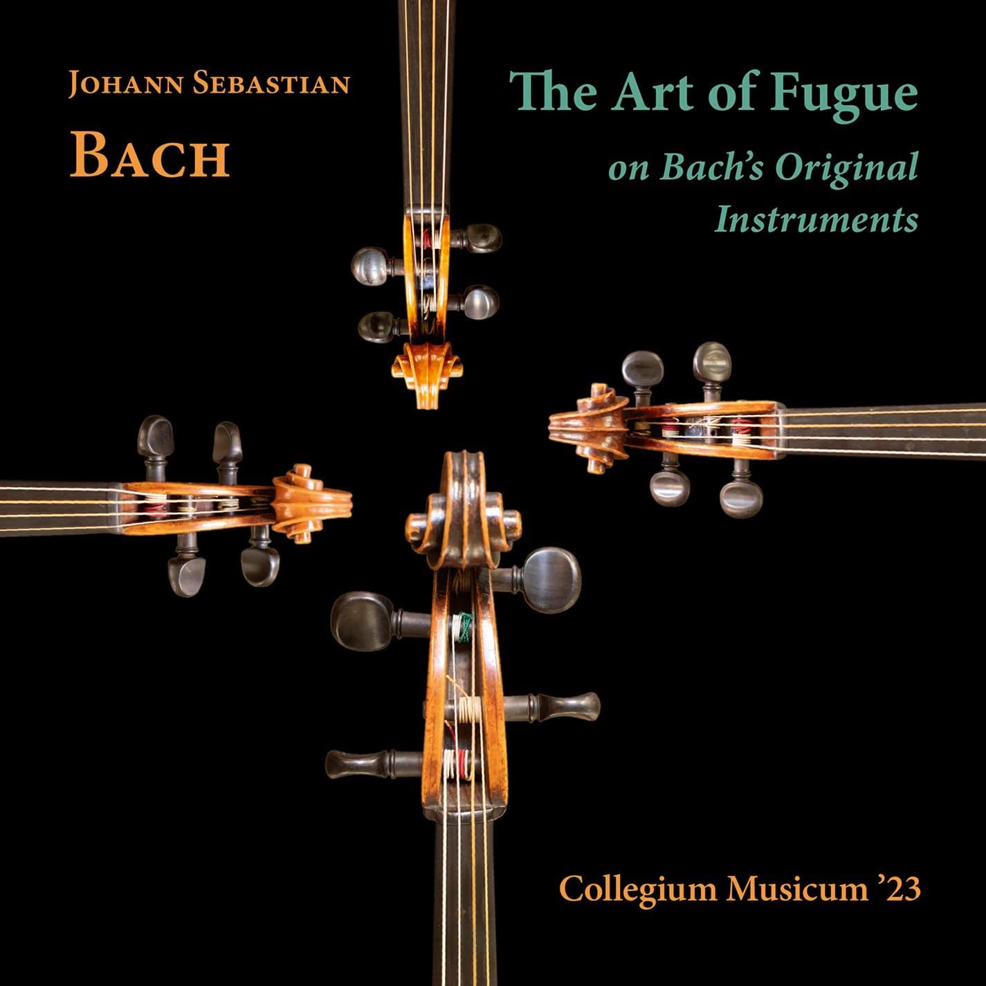 CD cover for Bach’s “The Art of Fugue” featuring violin details.