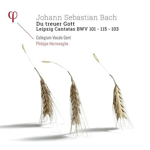 CD cover for Bach's "Du Treuer Gott" featuring stalks of wheat.