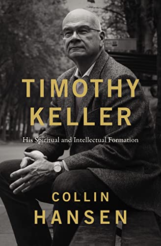 Book cover featuring a portrait of Timothy Keller, with gold lettering.