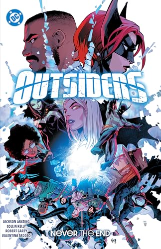 Comic book cover featuring diverse superheroes against a fractured, colorful background.