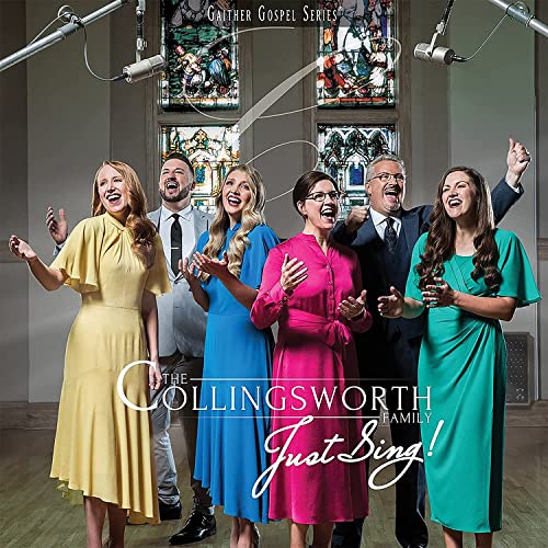 Collingsworth Family album cover, six people singing in a church.
