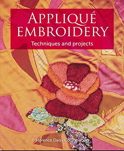 Book cover for "Applique Embroidery" featuring a floral applique design.