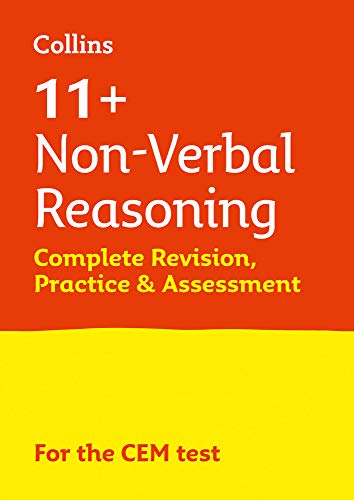 Red and yellow book cover for 11+ Non-Verbal Reasoning practice.