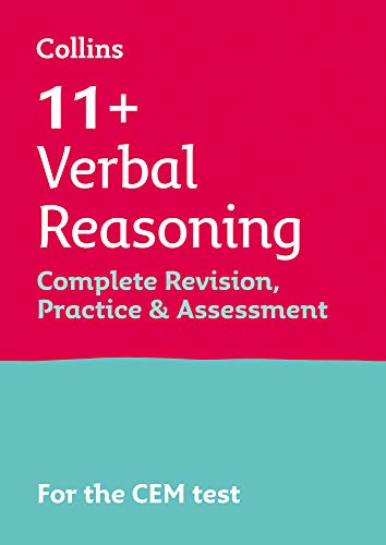 Red and teal book cover for 11+ Verbal Reasoning practice.
