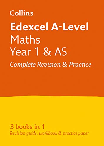 Orange and yellow textbook cover for Edexcel A-Level Maths Year 1 & AS.