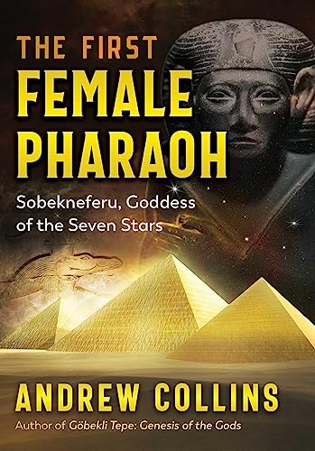 Book cover featuring a bust of an Egyptian pharaoh and pyramids.