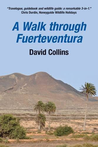 Book cover: "A Walk through Fuerteventura" with desert landscape.