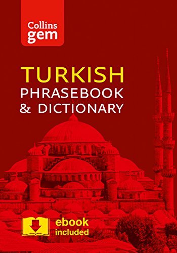 Red cover of Turkish phrasebook and dictionary with Istanbul skyline.
