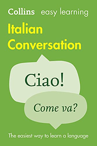 Collins Easy Learning Italian Conversation book cover with speech bubbles saying Ciao and Come va.