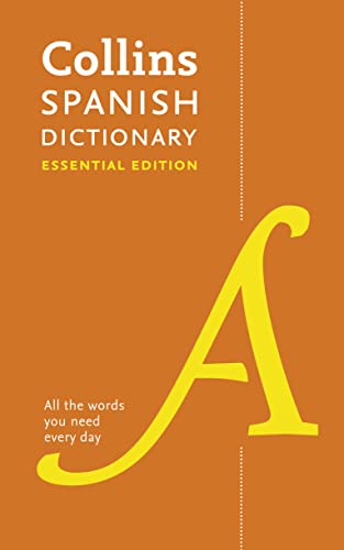 Orange dictionary cover with white text and a large yellow letter "A".